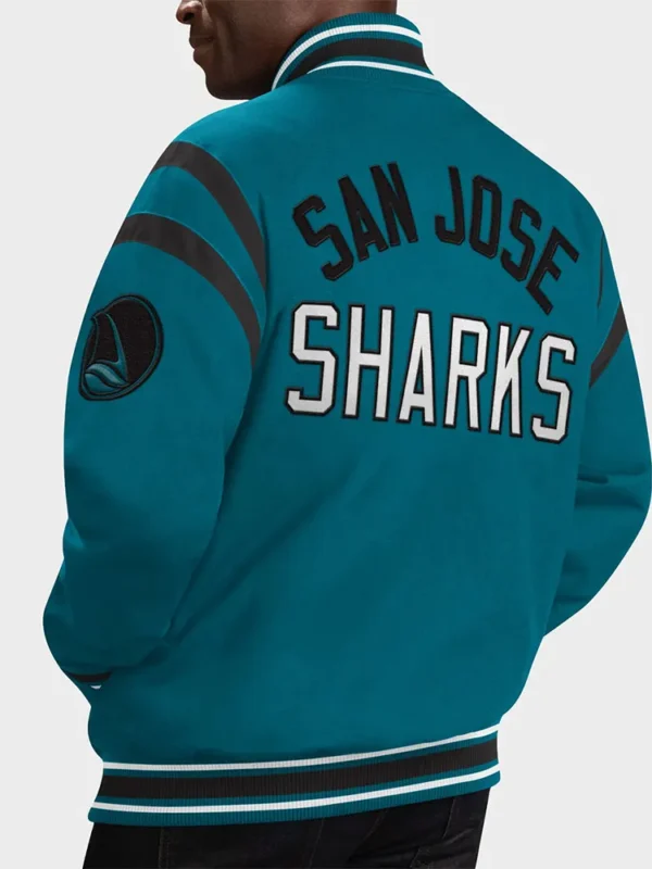 San Jose Sharks Tailback Teal Varsity Jacket
