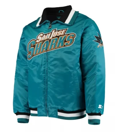 San Jose Sharks The Captain II Varsity Satin Jacket