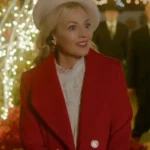 Santa Bootcamp 2022 Emily Kinney Red Wool Coat