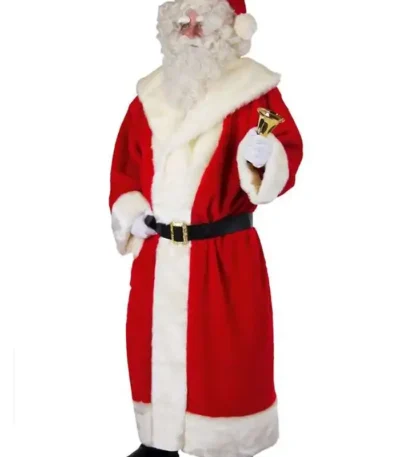 Santa Claus Christmas Costume Long Coat