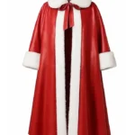 Santa Claus Red Leather Shearling Cape