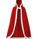 Santa Claus Red Velvet Hooded Cloak