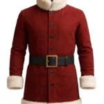 Santa High Neck Shearling Collar Coat