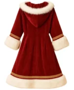 Santa Red Velvet Hooded Coat