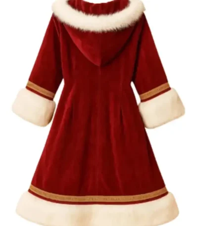 Santa Red Velvet Hooded Coat