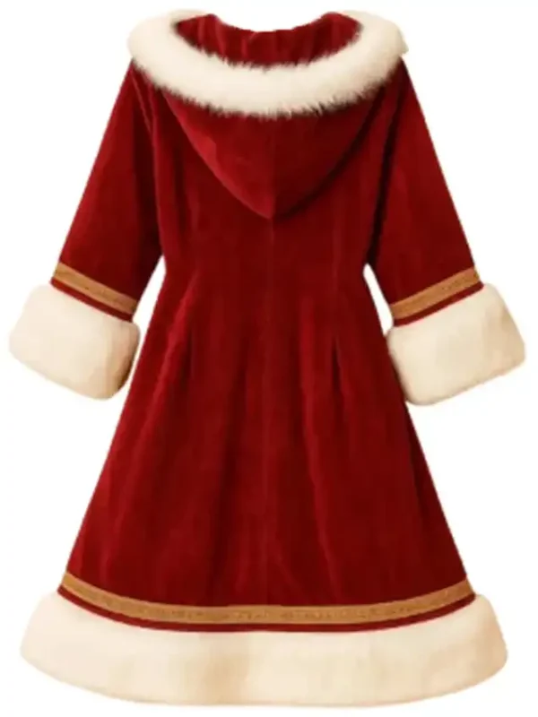 Santa Red Velvet Hooded Coat