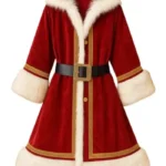 Santa Red Velvet Hooded Coat