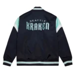 Seattle Kraken Heavyweight Navy Satin Jacket