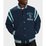 Seattle Kraken Tailback Navy Varsity Jacket