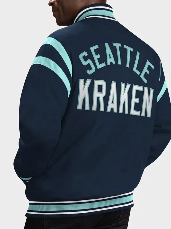 Seattle Kraken Tailback Navy Varsity Jacket