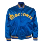 Seattle Mariners 1982 Bomber Blue Satin Jacket