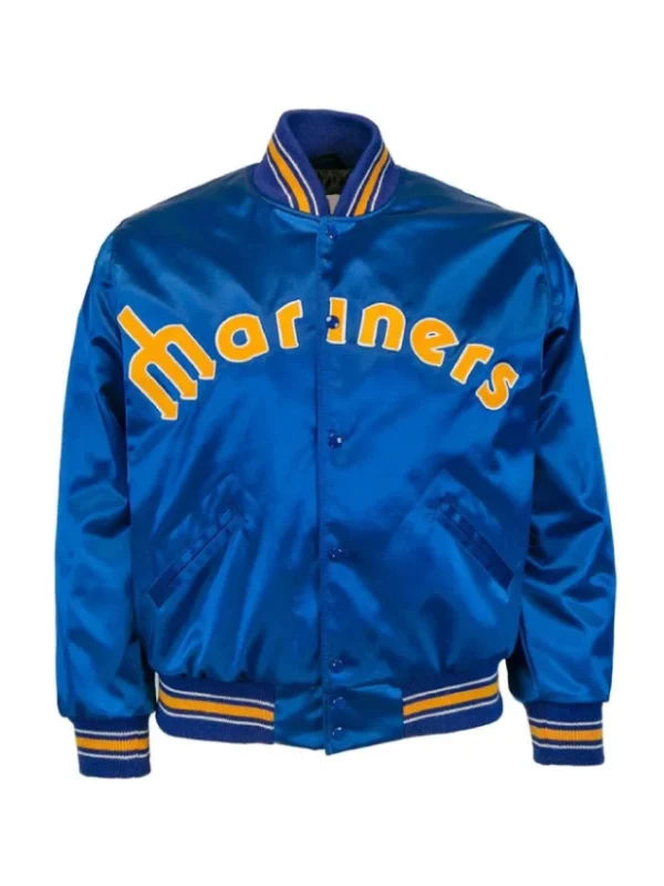 Seattle Mariners 1982 Bomber Blue Satin Jacket