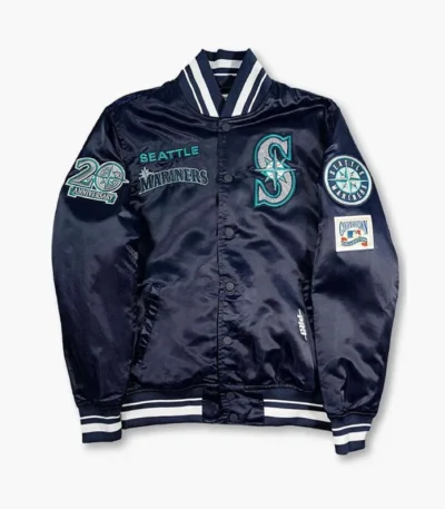Seattle Mariners 1997 Longball Navy/Cream Satin Jacket
