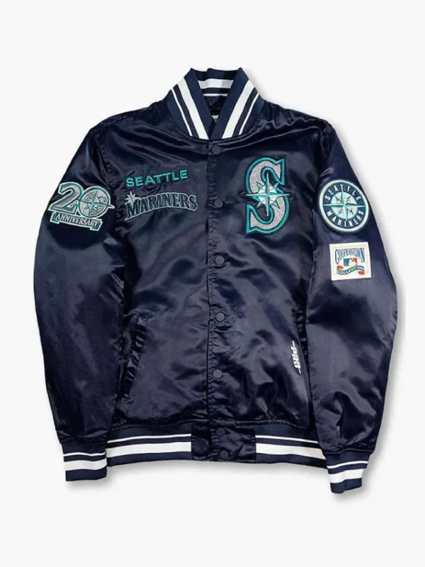 Seattle Mariners 1997 Longball Navy/Cream Satin Jacket