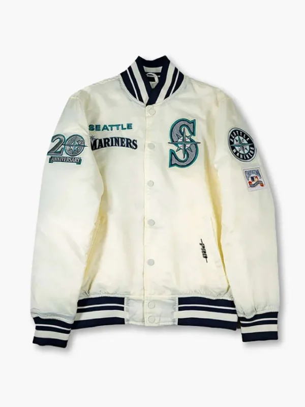 Seattle Mariners 1997 Longball Navy/Cream Satin Jacket