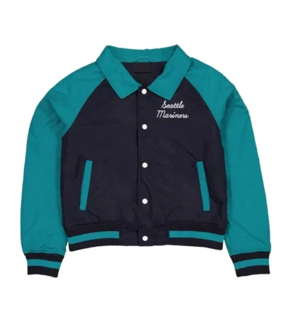 Seattle Mariners Aqua and Navy Throwback Jacket