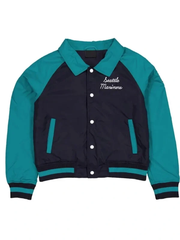 Seattle Mariners Aqua and Navy Throwback Jacket
