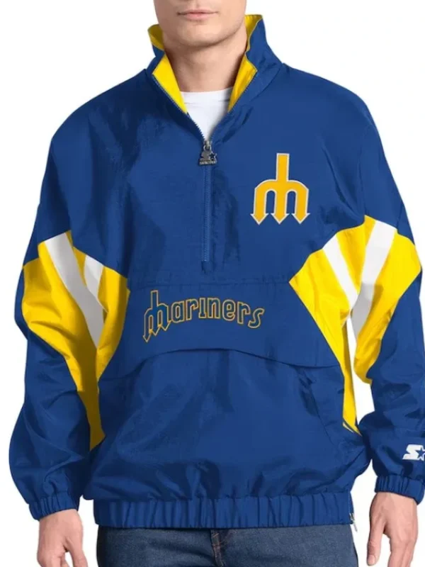Seattle Mariners Cooperstown Chief Royal Pullover Jacket