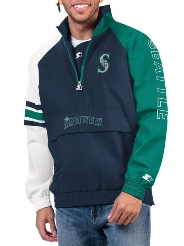 Seattle Mariners Elite Half Zip Pullover Jacket