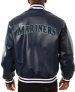 Seattle Mariners Navy Varsity Leather Jacket
