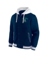 Seattle Mariners Navy Cotton Hooded Jacket