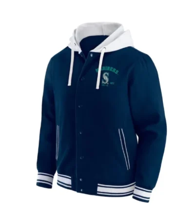 Seattle Mariners Navy Cotton Hooded Jacket