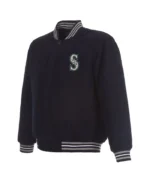 Seattle Mariners Navy Varsity Wool Jacket