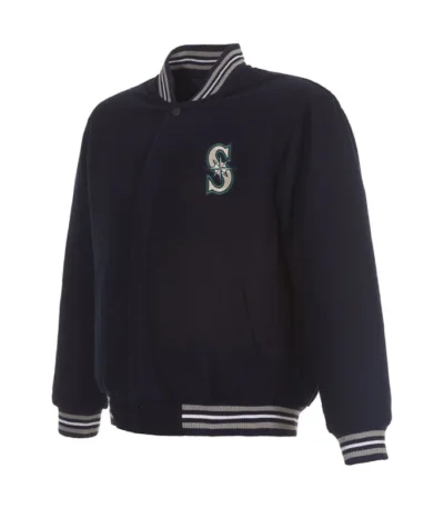 Seattle Mariners Navy Varsity Wool Jacket