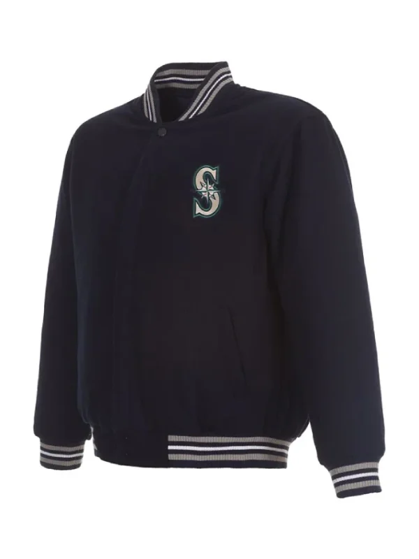 Seattle Mariners Navy Varsity Wool Jacket