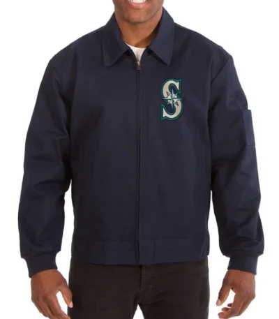 Seattle Mariners Navy Workwear Cotton Jacket