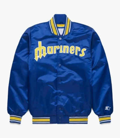 Seattle Mariners Royal Classic Satin Jacket