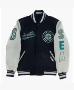 Seattle Mariners Script Tail Letterman Jacket