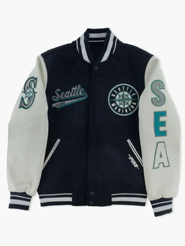 Seattle Mariners Script Tail Letterman Jacket