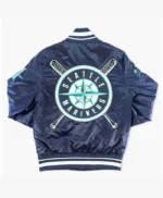 Seattle Mariners Sluggers Navy Satin Jacket