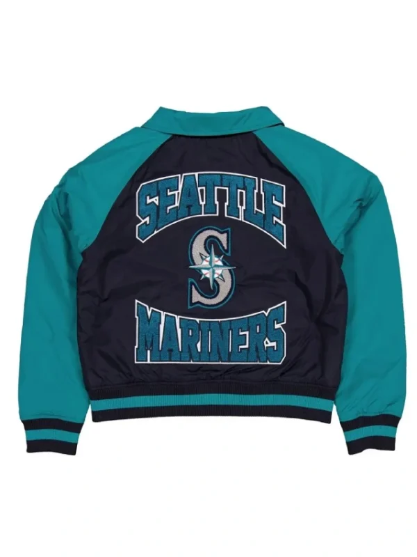Seattle Mariners Aqua and Navy Throwback Jacket