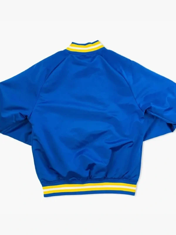 Seattle Mariners Throwback Wordmark Royal Satin Jacket