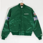 Seattle Seahawks 1990s Green Satin Jacket
