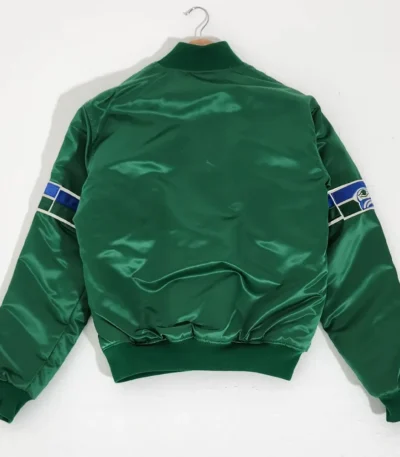 Seattle Seahawks 1990s Green Satin Jacket