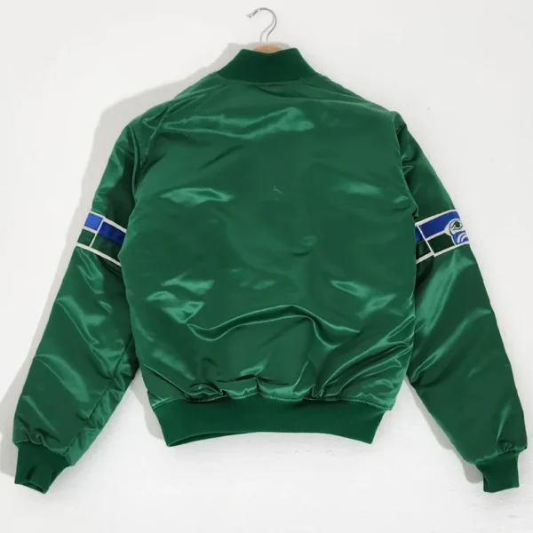 Seattle Seahawks 1990s Green Satin Jacket