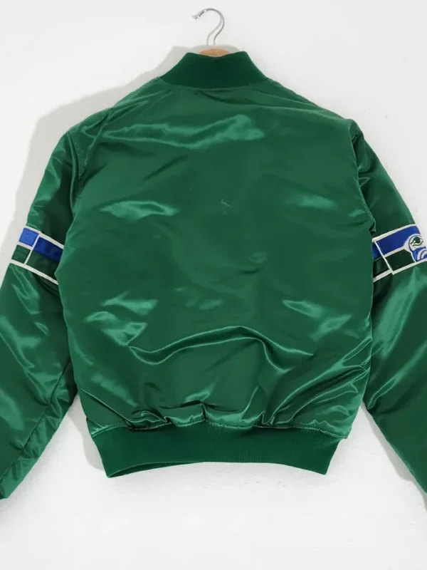 Seattle Seahawks 1990s Green Satin Jacket
