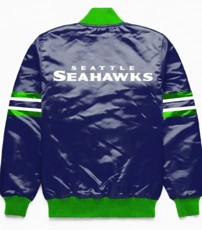 Seattle Seahawks Button Down Blue Jacket