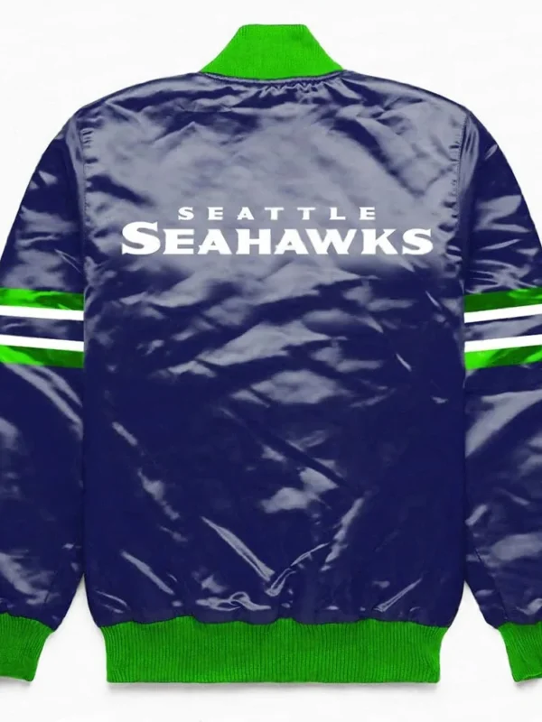 Seattle Seahawks Button Down Blue Jacket