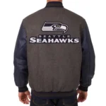 Seattle Seahawks Charcoal and Navy Varsity Jacket