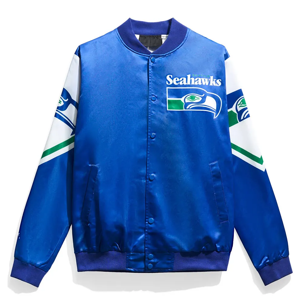 Seattle Seahawks Fanimation Satin Jacket Seattle Seahawks Fanimation Satin Jacket
