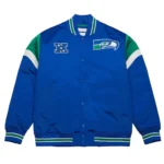 Seattle Seahawks Heavyweight Royal Satin Jacket