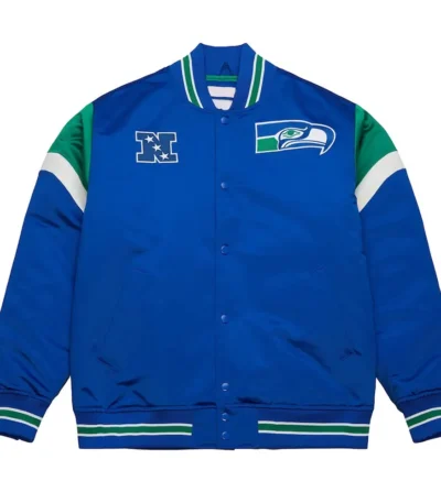 Seattle Seahawks Heavyweight Royal Satin Jacket