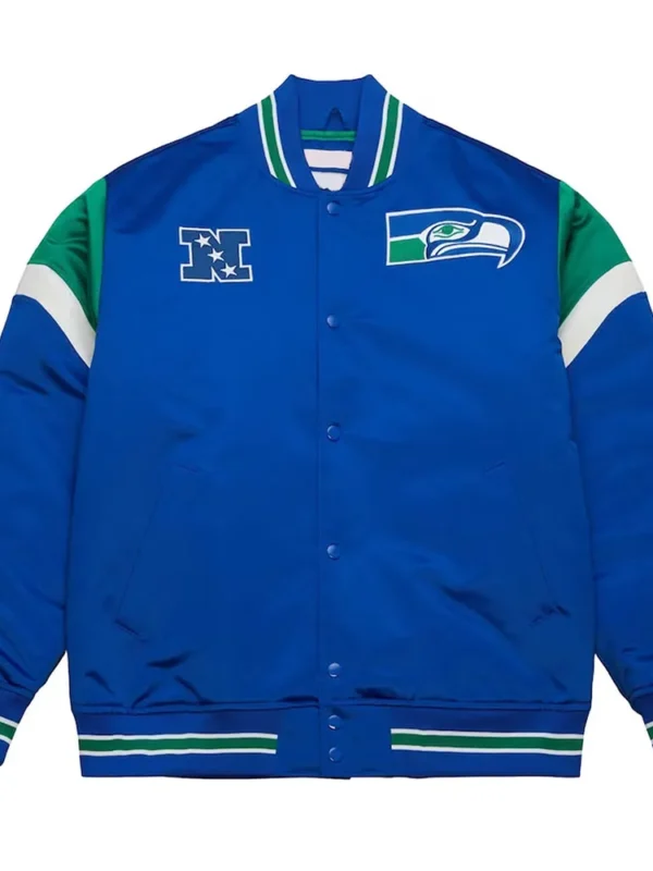 Seattle Seahawks Heavyweight Royal Satin Jacket