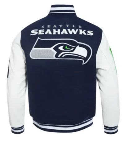 Seattle Seahawks Mashup Rib Varsity Wool-Leather Jacket