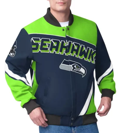 Seattle Seahawks Maximum Racing Navy Jacket