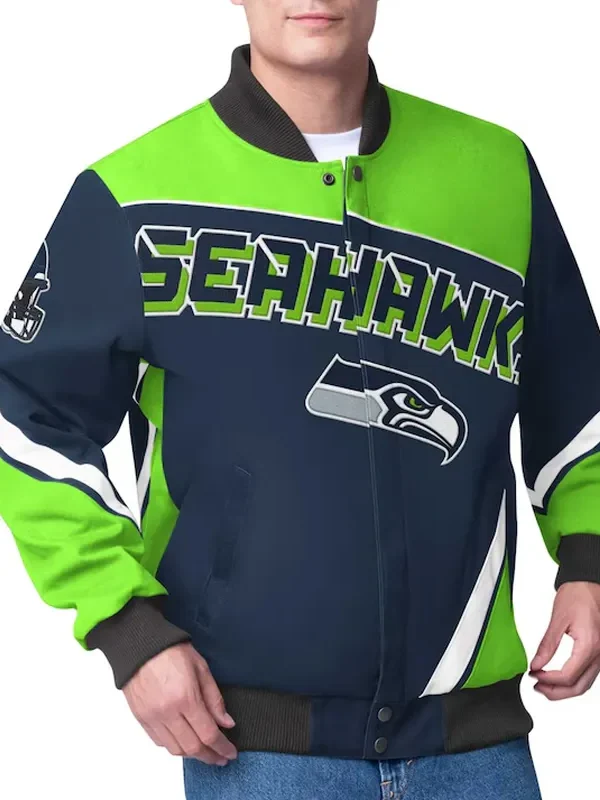Seattle Seahawks Maximum Racing Navy Jacket